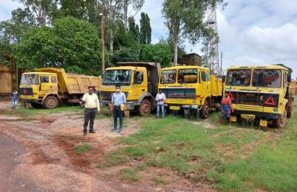 गौण खनिज का अवैध परिवहन करते 08 वाहनों पर प्रकरण दर्ज