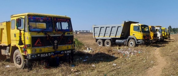 गौण खनिज का अवैध परिवहन करते 06 वाहनों पर प्रकरण दर्ज