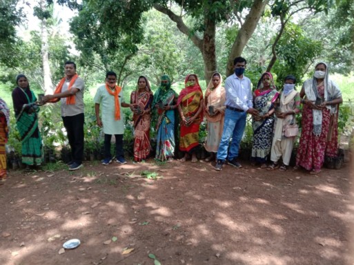 ‘विनायक गोयल’ की पहल से स्वसहायता समूह की महिलाओं को मिले पौधे, पर्यावरण सुरक्षा का लिया संकल्प