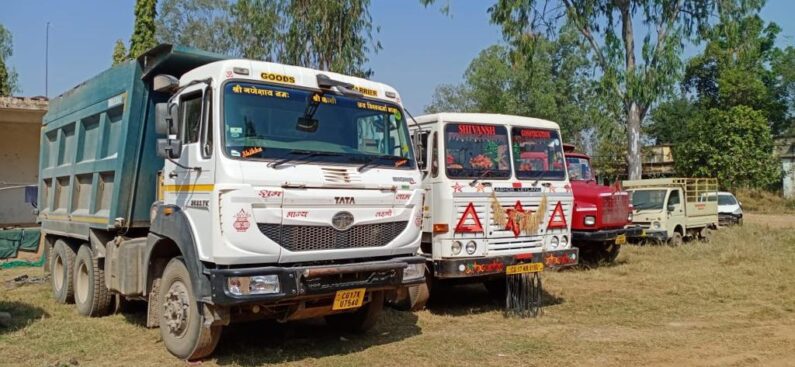 खनिज विभाग की बड़ी कार्रवाई, अवैध उत्खनन के 13 प्रकरणों समेत अवैध परिवहन करते 06 वाहन जप्त