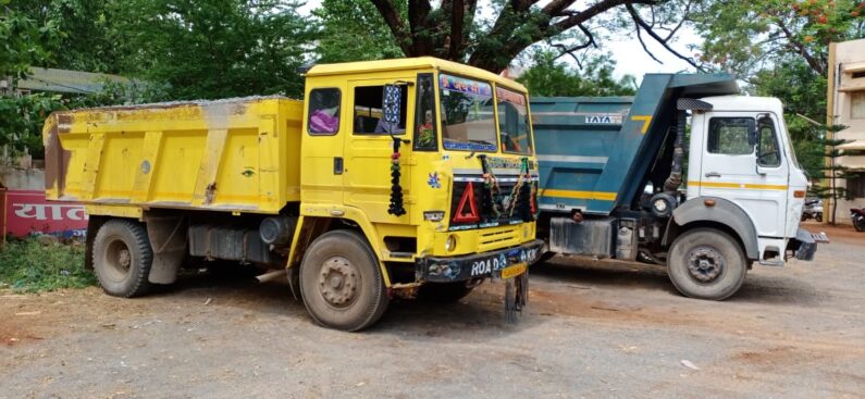 चूना पत्थर का अवैध परिवहन करते 05 वाहनों पर खनिज विभाग की कार्रवाई