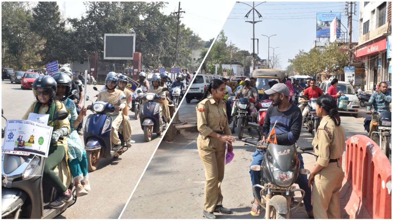 सड़क सुरक्षा-जीवन रक्षा के मूलमंत्र के साथ बस्तर पुलिस ने किया चौथे दिन यातायात जागरूकता के लिये विशाल हेलमेट रैली का आयोजन, 400 से अधिक की संख्या में बाइक चालक हुए शामिल